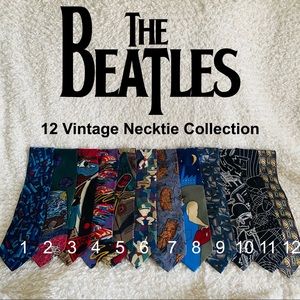 RARE bundle of 12 Vintage Beatles Neckties